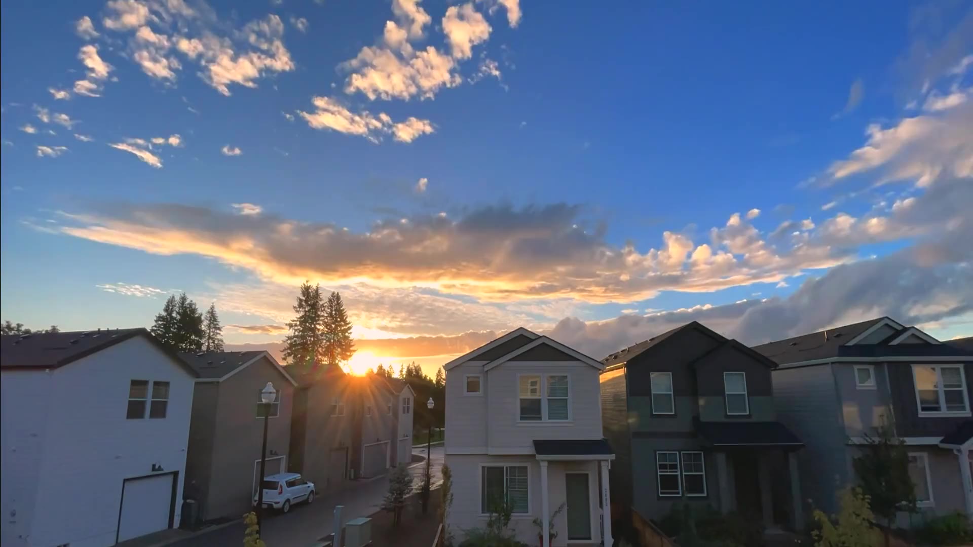 A home at dusk